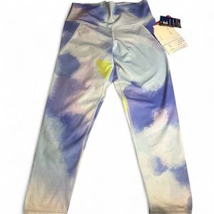 NWT Champion Cloud Print Leggings - Blue, Purple, Yellow